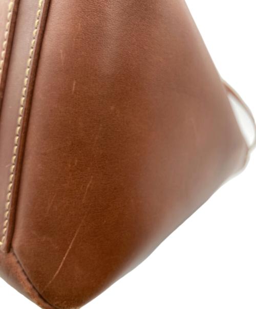 土屋鞄（ツチヤカバン）土屋鞄 (ツチヤカバン) ギャザーレザートートバッグ ブラウンの古着・服飾アイテム