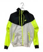 NIKEナイキ）の古着「ナイロンジャケット」｜ブラック×グリーン×ホワイト