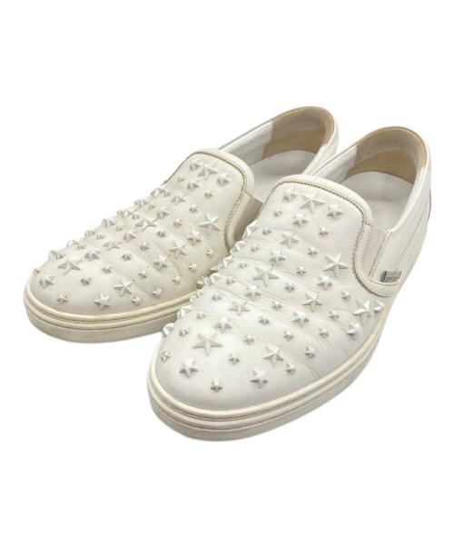 JIMMY CHOO（ジミーチュウ）JIMMY CHOO (ジミーチュウ) スリッポン ホワイト サイズ:41の古着・服飾アイテム
