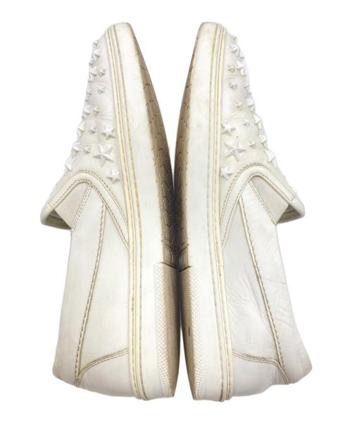 JIMMY CHOO（ジミーチュウ）JIMMY CHOO (ジミーチュウ) スリッポン ホワイト サイズ:41の古着・服飾アイテム