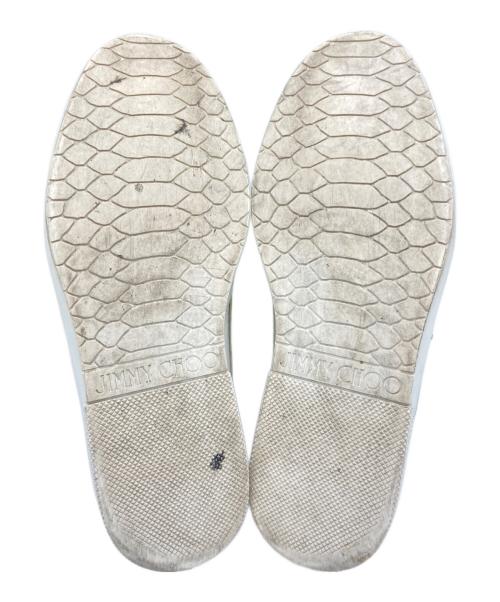 JIMMY CHOO（ジミーチュウ）JIMMY CHOO (ジミーチュウ) スリッポン ホワイト サイズ:41の古着・服飾アイテム