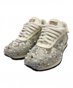 philipp pleinフィリッププレイン）の古着「ローカットスニーカー」｜アイボリー×グレー