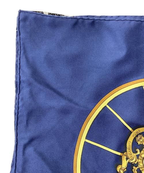 HERMES（エルメス）HERMES (エルメス) シルクスカーフ ネイビー×ホワイトの古着・服飾アイテム