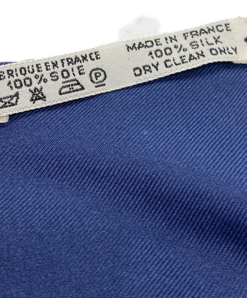 HERMES（エルメス）HERMES (エルメス) シルクスカーフ ネイビー×ホワイトの古着・服飾アイテム
