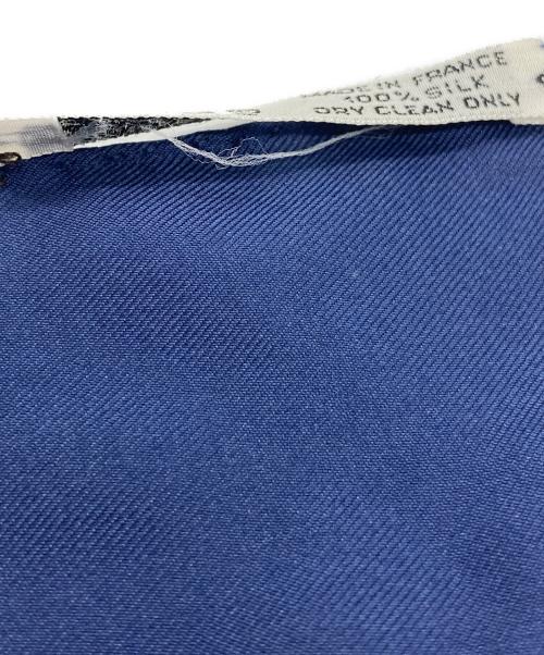 HERMES（エルメス）HERMES (エルメス) シルクスカーフ ネイビー×ホワイトの古着・服飾アイテム