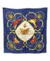 HERMES (エルメス) シルクスカーフ ネイビー×ホワイト：15000円