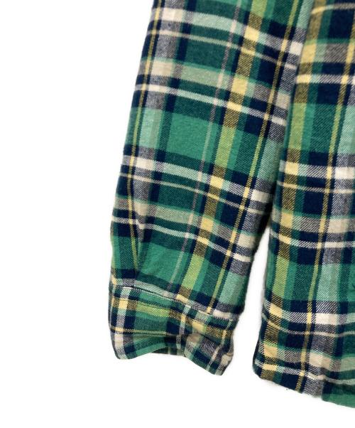 NISHIKAWA（ニシカワ）NISHIKAWA (ニシカワ) 中綿シャツ グリーン×ホワイト サイズ:XLサイズの古着・服飾アイテム