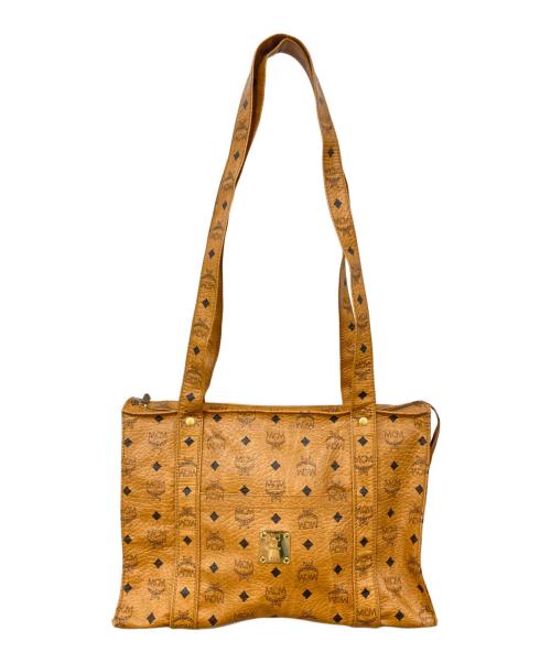 MCM（エムシーエム）MCM (エムシーエム) ショルダートートバッグ ブラック×ブラウンの古着・服飾アイテム