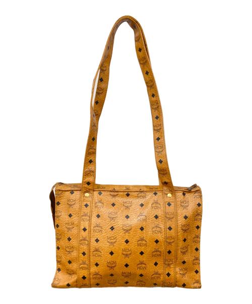 MCM（エムシーエム）MCM (エムシーエム) ショルダートートバッグ ブラック×ブラウンの古着・服飾アイテム