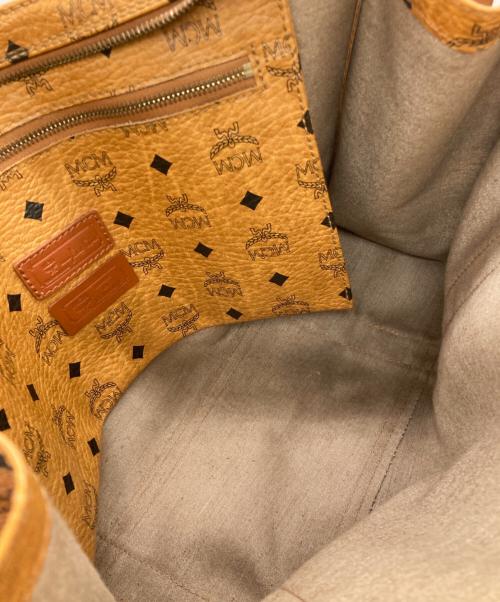 MCM（エムシーエム）MCM (エムシーエム) ショルダートートバッグ ブラック×ブラウンの古着・服飾アイテム