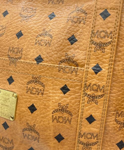 MCM（エムシーエム）MCM (エムシーエム) ショルダートートバッグ ブラック×ブラウンの古着・服飾アイテム