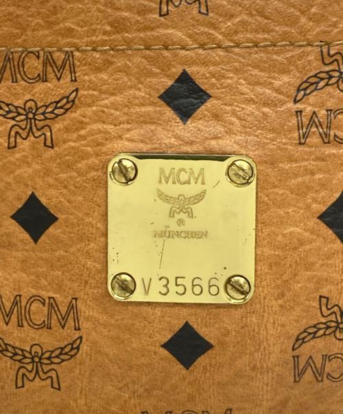MCM（エムシーエム）MCM (エムシーエム) ショルダートートバッグ ブラック×ブラウンの古着・服飾アイテム