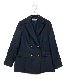NATURAL BEAUTY BASIC（ナチュラルビューティーベーシック）の古着「ダブルブレストボクシージャケット」｜ネイビー