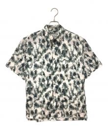 Snow peak（スノーピーク）の古着「Printed Breathable Quick Dry Shirt」｜ホワイト×グリーン