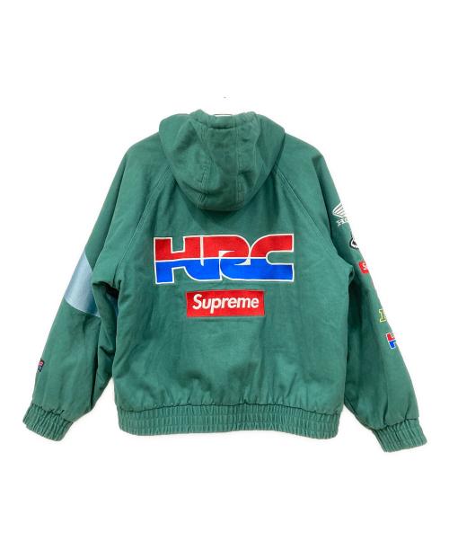 SUPREME（シュプリーム）SUPREME (シュプリーム) HONDA (ホンダ) Puffy Zip Up Work Jacket グリーン×レッド サイズ:Mサイズの古着・服飾アイテム