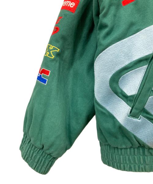 SUPREME（シュプリーム）SUPREME (シュプリーム) HONDA (ホンダ) Puffy Zip Up Work Jacket グリーン×レッド サイズ:Mサイズの古着・服飾アイテム