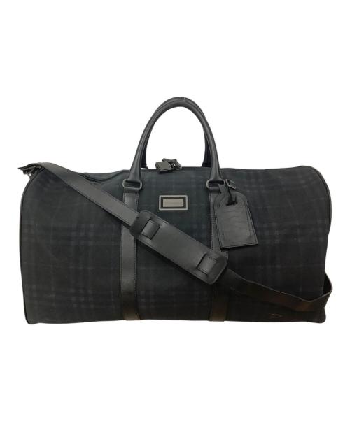 BURBERRY（バーバリー）BURBERRY (バーバリー) ボストンバッグ ブラック×ネイビーの古着・服飾アイテム