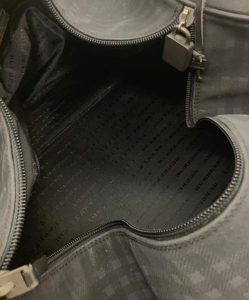 BURBERRY（バーバリー）BURBERRY (バーバリー) ボストンバッグ ブラック×ネイビーの古着・服飾アイテム