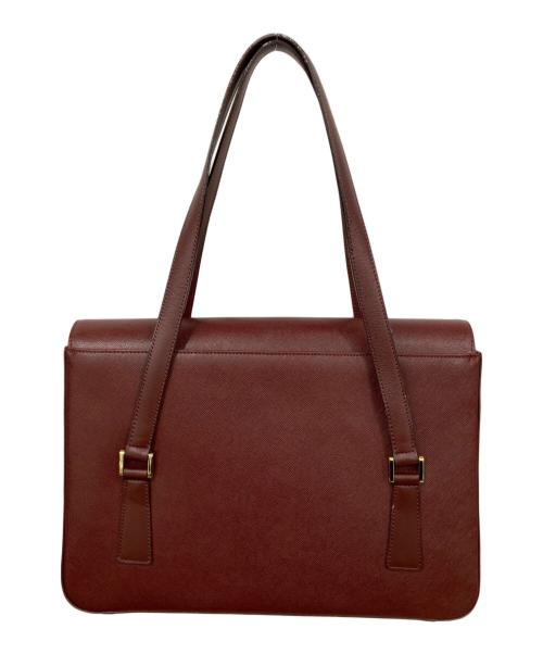 BURBERRY（バーバリー）BURBERRY (バーバリー) ハンドバッグ ボルドーの古着・服飾アイテム