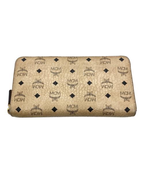 MCM（エムシーエム）MCM (エムシーエム) 長財布 ベージュ×ブラックの古着・服飾アイテム
