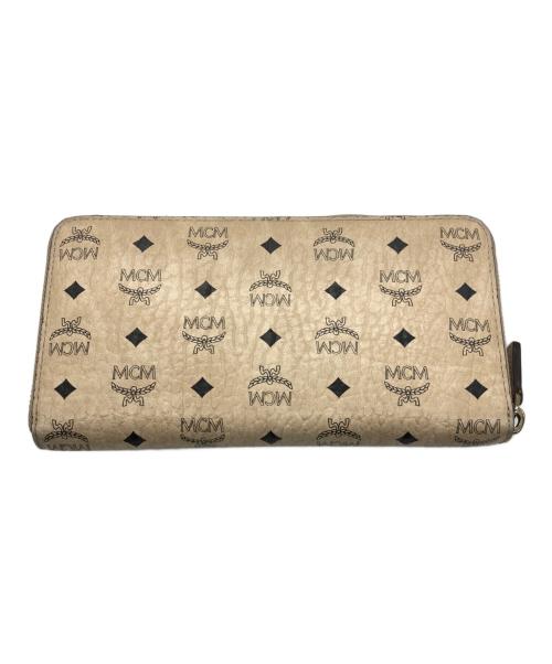 MCM（エムシーエム）MCM (エムシーエム) 長財布 ベージュ×ブラックの古着・服飾アイテム