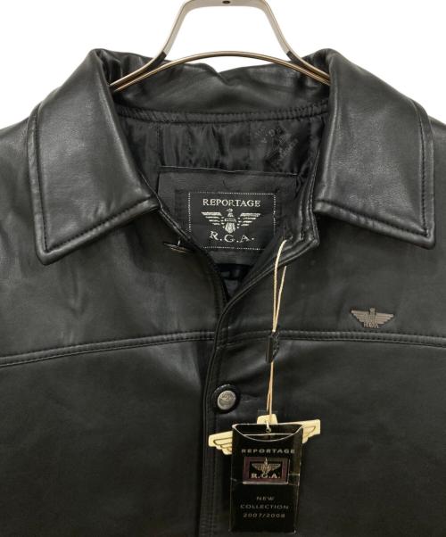REPORTAGE（ルポルタージュ）REPORTAGE (ルポルタージュ) レザージャケット ブラック サイズ:-の古着・服飾アイテム