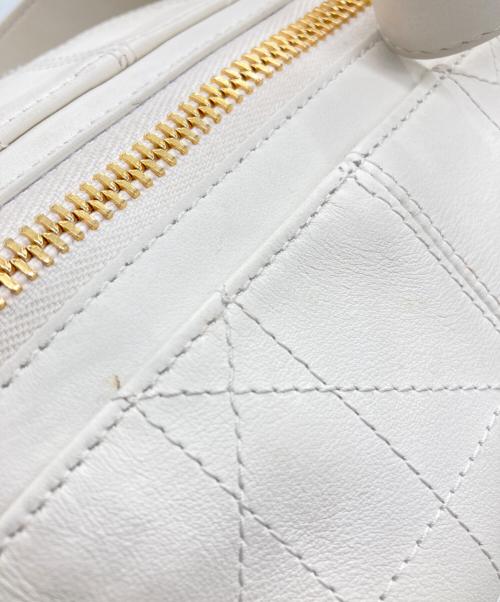 Christian Dior（クリスチャン ディオール）Christian Dior (クリスチャン ディオール) ミニボストンバッグ ホワイトの古着・服飾アイテム