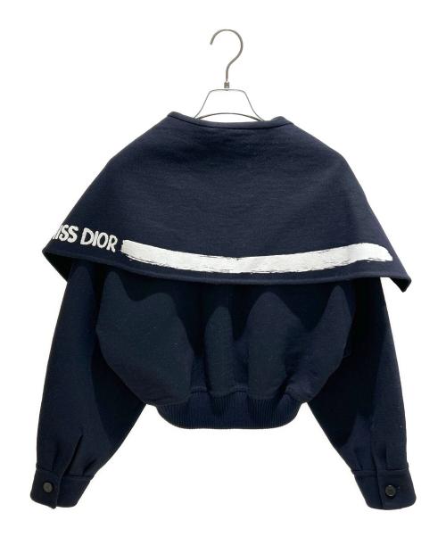 Christian Dior（クリスチャン ディオール）Christian Dior (クリスチャン ディオール) オーバーサイズ襟付き ボンバージャケット ネイビー サイズ:34の古着・服飾アイテム