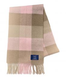 JOHNSTONS（ジョンストンズ）の古着「マフラー」｜ピンク×ブラウン