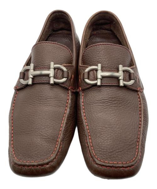 Salvatore Ferragamo（サルヴァトーレ フェラガモ）Salvatore Ferragamo (サルヴァトーレ フェラガモ) ドライビングシューズ ブラウン サイズ:25.5cmの古着・服飾アイテム