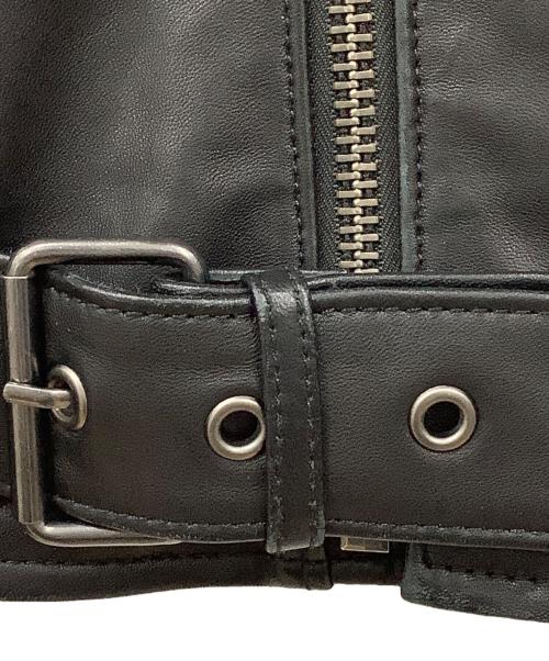 POLO RALPH LAUREN（ポロ・ラルフローレン）POLO RALPH LAUREN (ポロ・ラルフローレン) ライダースジャケット ブラック サイズ:XSサイズの古着・服飾アイテム