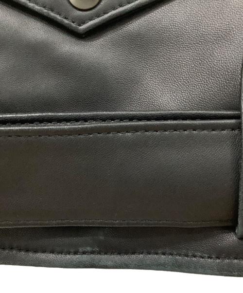 POLO RALPH LAUREN（ポロ・ラルフローレン）POLO RALPH LAUREN (ポロ・ラルフローレン) ライダースジャケット ブラック サイズ:XSサイズの古着・服飾アイテム