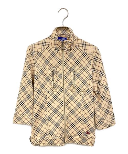 BURBERRY BLUE LABEL（バーバリー ブルー レーベル）BURBERRY BLUE LABEL (バーバリーロンドンブルーレーベル) ジップジャケット ベージュ サイズ:38の古着・服飾アイテム