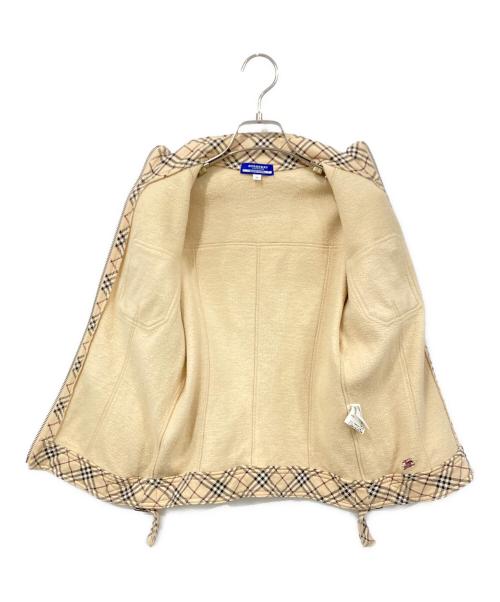 BURBERRY BLUE LABEL（バーバリー ブルー レーベル）BURBERRY BLUE LABEL (バーバリーロンドンブルーレーベル) ジップジャケット ベージュ サイズ:38の古着・服飾アイテム