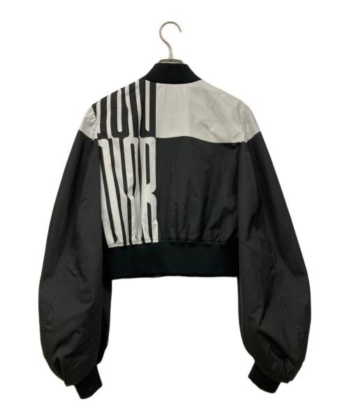 Christian Dior（クリスチャン ディオール）Christian Dior (クリスチャン ディオール) クロップドボンバージャケット ブラック×ホワイト サイズ:SIZE 34の古着・服飾アイテム