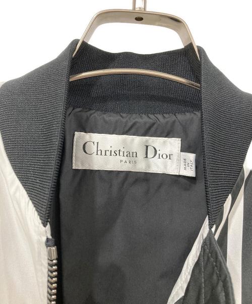 Christian Dior（クリスチャン ディオール）Christian Dior (クリスチャン ディオール) クロップドボンバージャケット ブラック×ホワイト サイズ:SIZE 34の古着・服飾アイテム