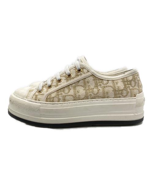 Christian Dior（クリスチャン ディオール）Christian Dior (クリスチャン ディオール) プラットフォームスニーカー ホワイト×ベージュ サイズ:SIZE 34の古着・服飾アイテム