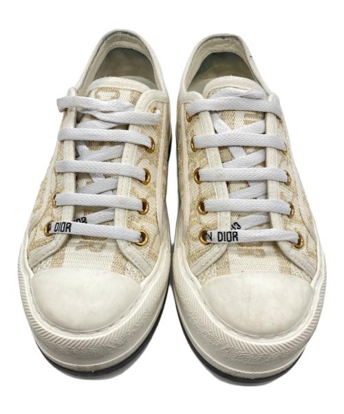 Christian Dior（クリスチャン ディオール）Christian Dior (クリスチャン ディオール) プラットフォームスニーカー ホワイト×ベージュ サイズ:SIZE 34の古着・服飾アイテム