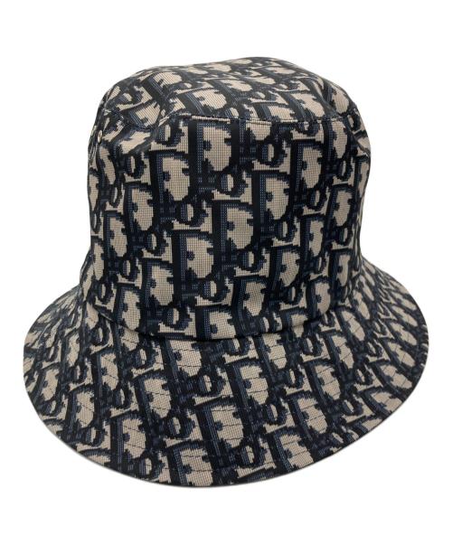 Christian Dior（クリスチャン ディオール）Christian Dior (クリスチャン ディオール) ボブハット ネイビー×ベージュ サイズ:SIZE 56の古着・服飾アイテム