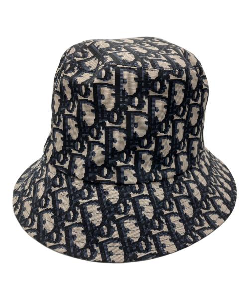 Christian Dior（クリスチャン ディオール）Christian Dior (クリスチャン ディオール) ボブハット ネイビー×ベージュ サイズ:SIZE 56の古着・服飾アイテム