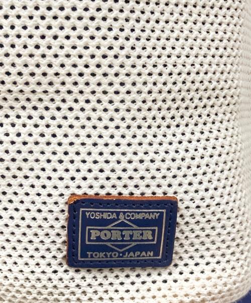 PORTER（ポーター）PORTER (ポーター) メッシュリュック アイボリー×ネイビーの古着・服飾アイテム