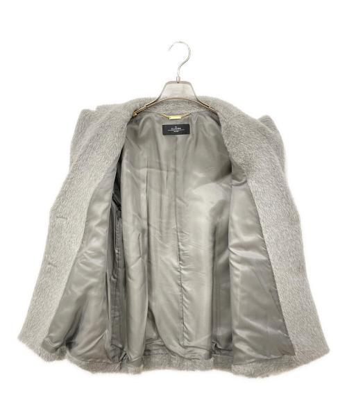 THE CLASSE（ザ・クラス）THE CLASSE (ザ・クラス) アルパカ/ウール混コート グレー×ブラック サイズ:SIZE 9の古着・服飾アイテム