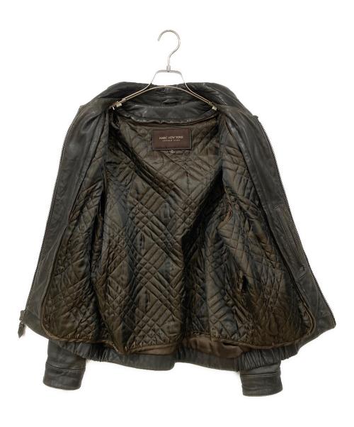 MARC NEW YORK（マークニューヨーク）MARC NEW YORK (マークニューヨーク) ライナー付きレザージャケット ダークブラウン サイズ:Mの古着・服飾アイテム