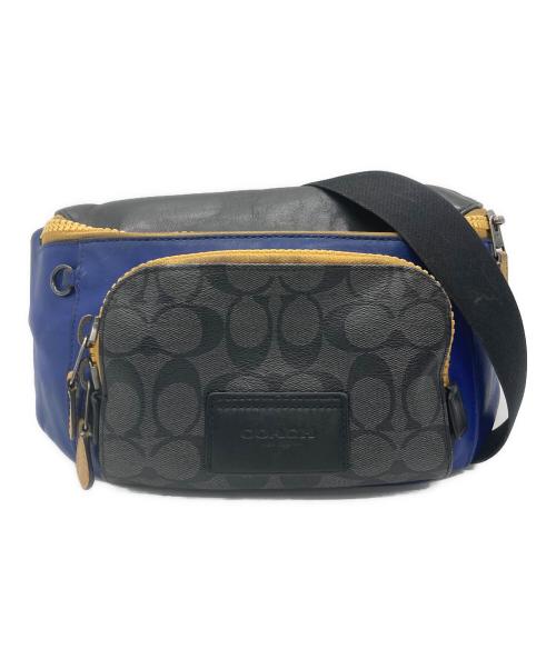 COACH（コーチ）COACH (コーチ) ボディバッグ ブルー×ブラックの古着・服飾アイテム