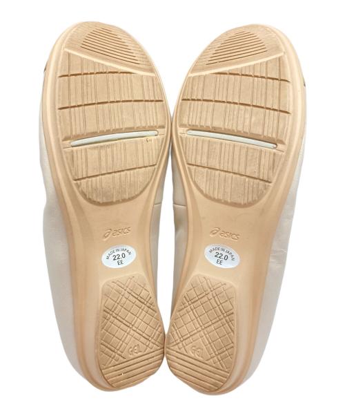 asics（アシックス）asics (アシックス) PEDALA ホワイト×ベージュ サイズ:22の古着・服飾アイテム