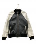 G-STAR RAWジースターロゥ）の古着「ピックレザージャケット」｜ブラック×ホワイト