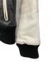 中古・古着 G-STAR RAW (ジースターロゥ) ピックレザージャケット ブラック×ホワイト サイズ:Lサイズ：8000円