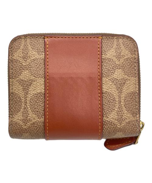 COACH（コーチ）COACH (コーチ) ビルフォールドウォレット ベージュ×ブラウンの古着・服飾アイテム