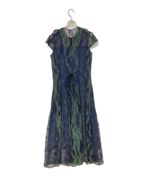 FRAY ID（フレイ アイディー）FRAY ID (フレイ アイディー) ノースリーブワンピース ネイビー×グリーン サイズ:SIZE 1の古着・服飾アイテム