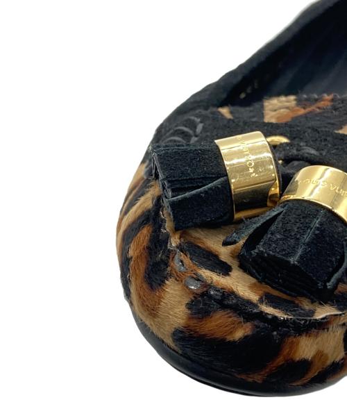 LOUIS VUITTON（ルイ ヴィトン）LOUIS VUITTON (ルイ ヴィトン) ハラコタッセルローファー ブラウン×ブラック サイズ:23.5㎝の古着・服飾アイテム